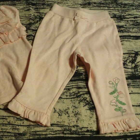 Gymboree Pretty Pea 3-6 Month Pink Top Pants Outfit NWT - Picture 3 of 3